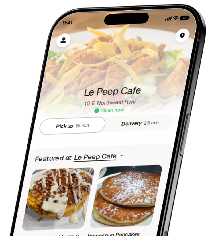 Le Peep Cafe app preview
